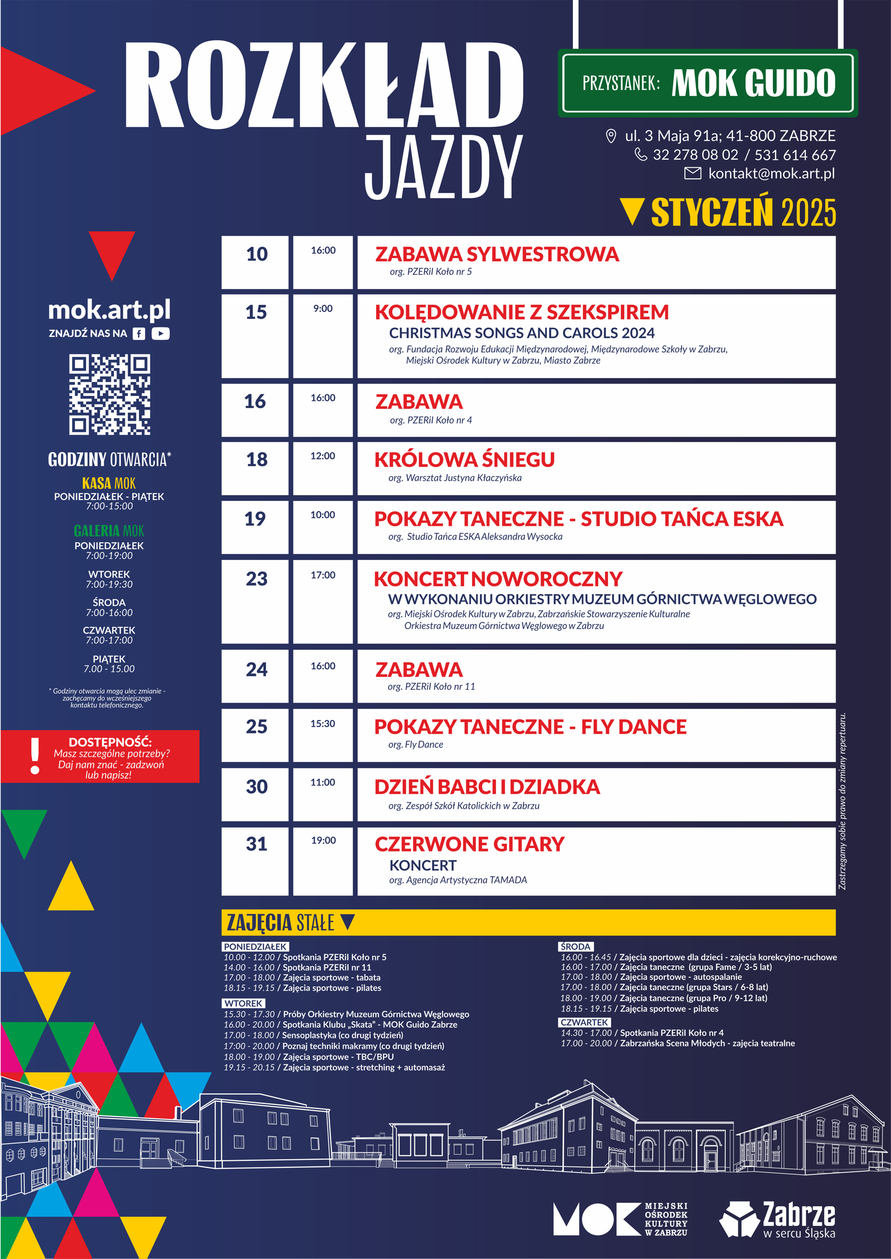 STYCZEŃ w MOK / Rozkład Jazdy repertuar MOK na styczeń 2025